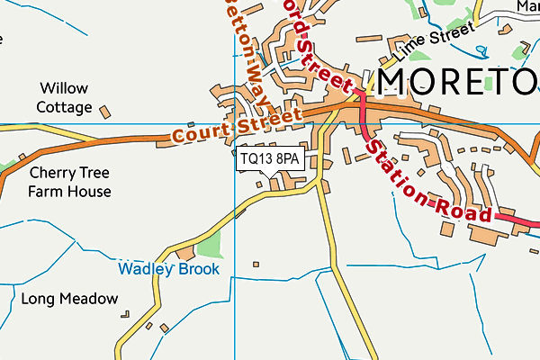 TQ13 8PA map - OS VectorMap District (Ordnance Survey) TQ13 8PA map - OS VectorMap District (Ordnance Survey)