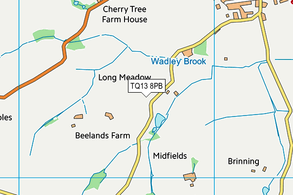 TQ13 8PB map - OS VectorMap District (Ordnance Survey) TQ13 8PB map - OS VectorMap District (Ordnance Survey)