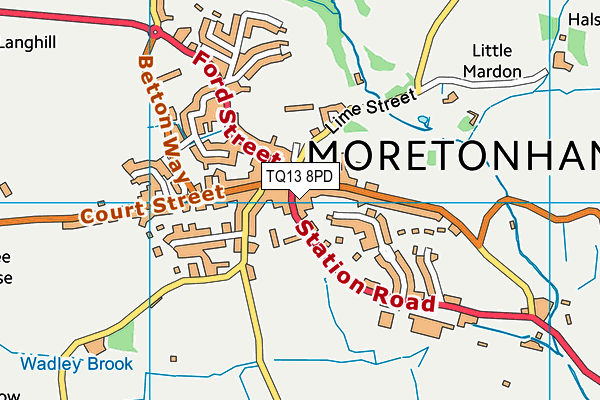 TQ13 8PD map - OS VectorMap District (Ordnance Survey) TQ13 8PD map - OS VectorMap District (Ordnance Survey)