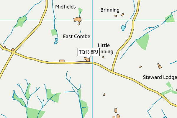 TQ13 8PJ map - OS VectorMap District (Ordnance Survey) TQ13 8PJ map - OS VectorMap District (Ordnance Survey)