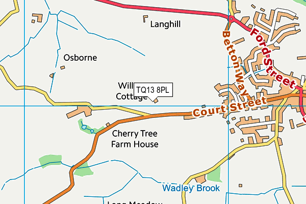 TQ13 8PL map - OS VectorMap District (Ordnance Survey) TQ13 8PL map - OS VectorMap District (Ordnance Survey)