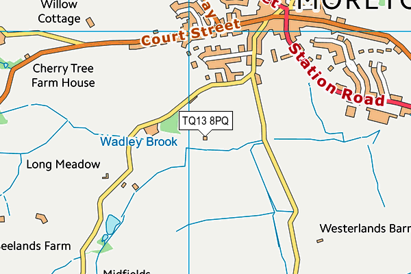 TQ13 8PQ map - OS VectorMap District (Ordnance Survey) TQ13 8PQ map - OS VectorMap District (Ordnance Survey)