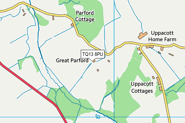 TQ13 8PU map - OS VectorMap District (Ordnance Survey) TQ13 8PU map - OS VectorMap District (Ordnance Survey)