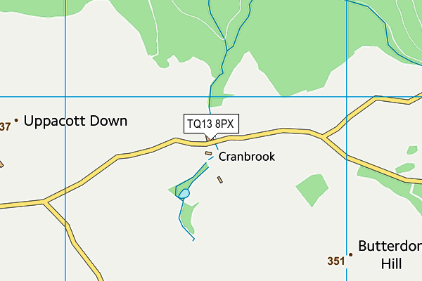 TQ13 8PX map - OS VectorMap District (Ordnance Survey) TQ13 8PX map - OS VectorMap District (Ordnance Survey)
