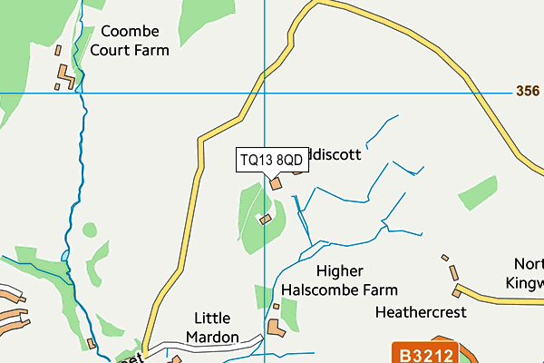 TQ13 8QD map - OS VectorMap District (Ordnance Survey) TQ13 8QD map - OS VectorMap District (Ordnance Survey)