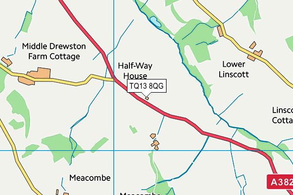 TQ13 8QG map - OS VectorMap District (Ordnance Survey) TQ13 8QG map - OS VectorMap District (Ordnance Survey)