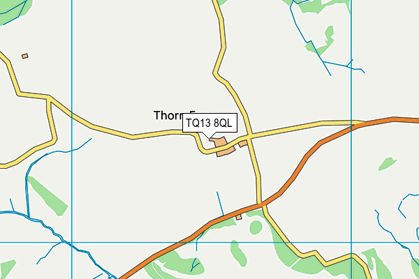 TQ13 8QL map - OS VectorMap District (Ordnance Survey) TQ13 8QL map - OS VectorMap District (Ordnance Survey)
