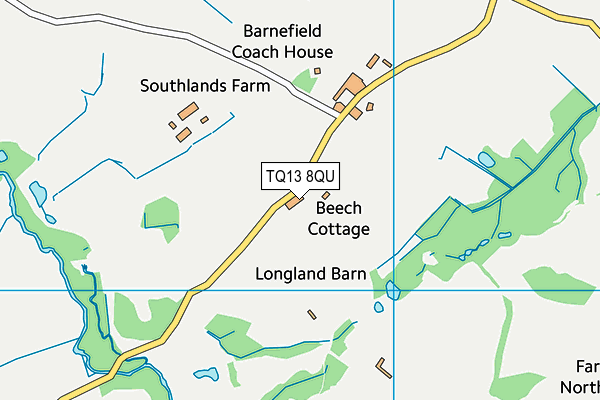 TQ13 8QU map - OS VectorMap District (Ordnance Survey) TQ13 8QU map - OS VectorMap District (Ordnance Survey)