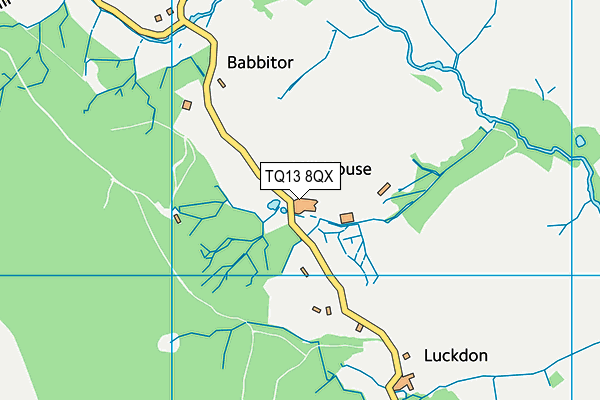 TQ13 8QX map - OS VectorMap District (Ordnance Survey) TQ13 8QX map - OS VectorMap District (Ordnance Survey)