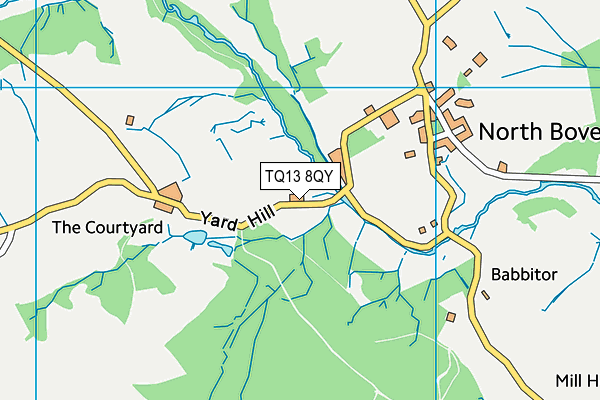 TQ13 8QY map - OS VectorMap District (Ordnance Survey) TQ13 8QY map - OS VectorMap District (Ordnance Survey)