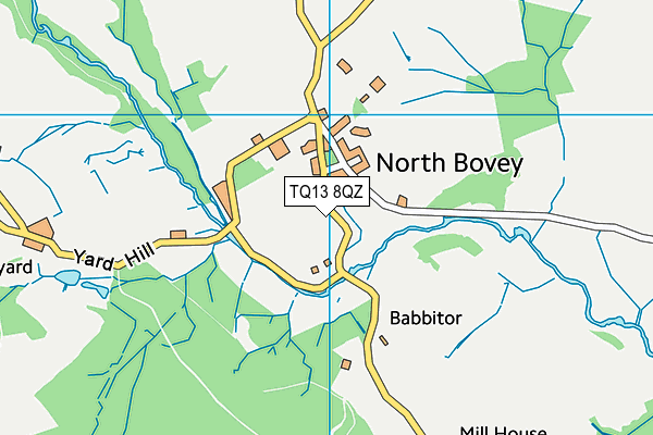 TQ13 8QZ map - OS VectorMap District (Ordnance Survey) TQ13 8QZ map - OS VectorMap District (Ordnance Survey)