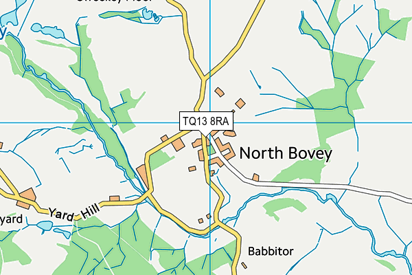 TQ13 8RA map - OS VectorMap District (Ordnance Survey) TQ13 8RA map - OS VectorMap District (Ordnance Survey)