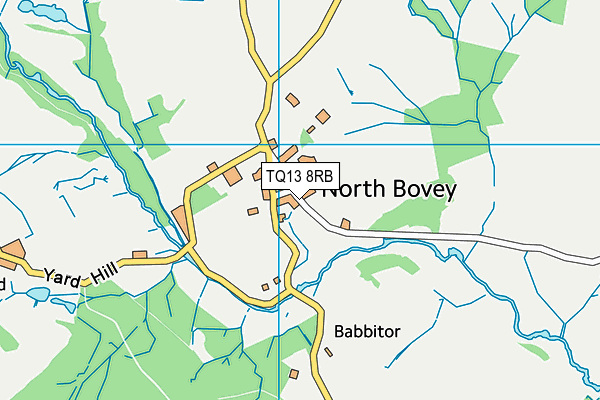 TQ13 8RB map - OS VectorMap District (Ordnance Survey) TQ13 8RB map - OS VectorMap District (Ordnance Survey)