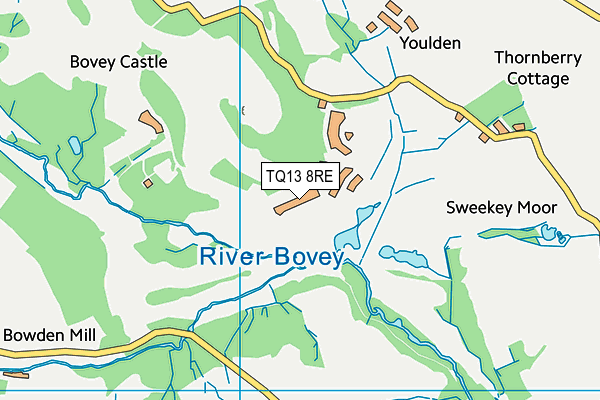 TQ13 8RE map - OS VectorMap District (Ordnance Survey) TQ13 8RE map - OS VectorMap District (Ordnance Survey)