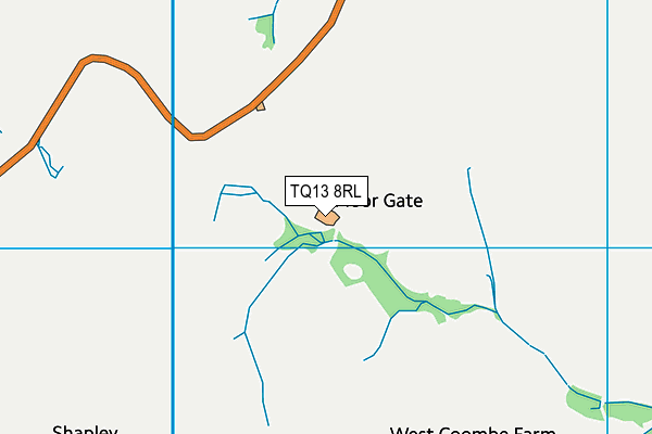 TQ13 8RL map - OS VectorMap District (Ordnance Survey)