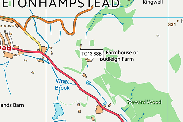 TQ13 8SB map - OS VectorMap District (Ordnance Survey) TQ13 8SB map - OS VectorMap District (Ordnance Survey)