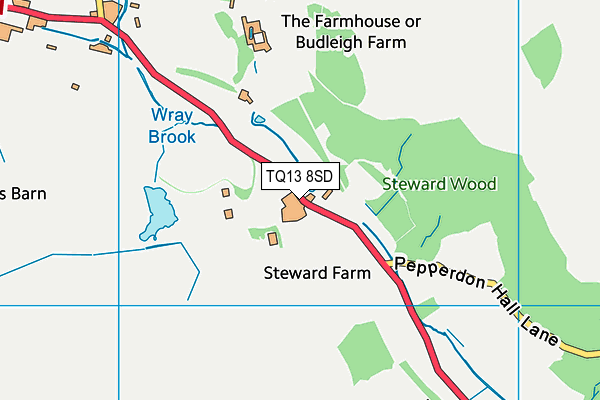 TQ13 8SD map - OS VectorMap District (Ordnance Survey)