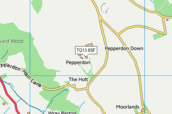 TQ13 8SF map - OS VectorMap District (Ordnance Survey) TQ13 8SF map - OS VectorMap District (Ordnance Survey)