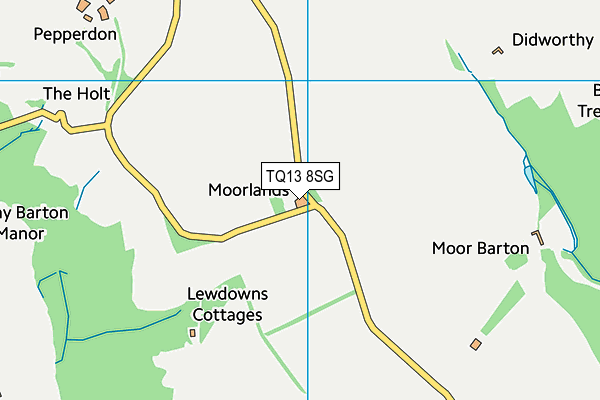 TQ13 8SG map - OS VectorMap District (Ordnance Survey)