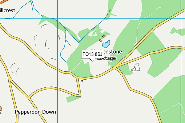TQ13 8SJ map - OS VectorMap District (Ordnance Survey) TQ13 8SJ map - OS VectorMap District (Ordnance Survey)