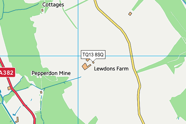 TQ13 8SQ map - OS VectorMap District (Ordnance Survey) TQ13 8SQ map - OS VectorMap District (Ordnance Survey)