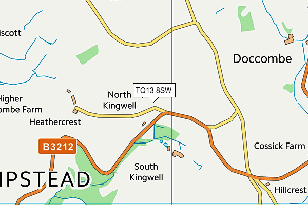 TQ13 8SW map - OS VectorMap District (Ordnance Survey) TQ13 8SW map - OS VectorMap District (Ordnance Survey)