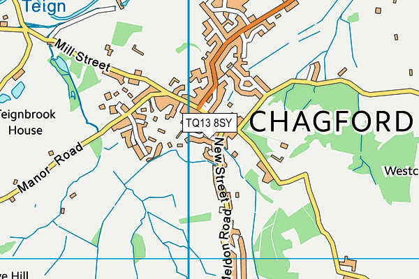 TQ13 8SY map - OS VectorMap District (Ordnance Survey) TQ13 8SY map - OS VectorMap District (Ordnance Survey)