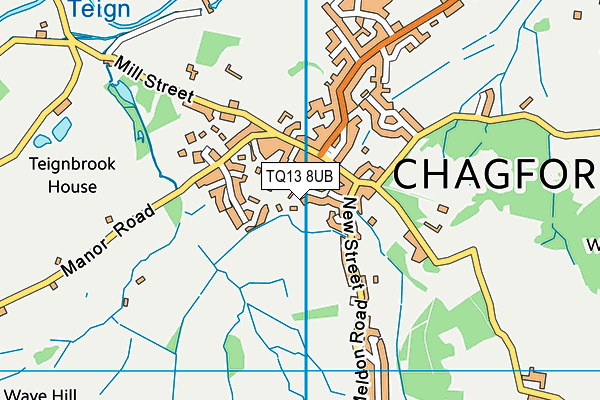 TQ13 8UB map - OS VectorMap District (Ordnance Survey)