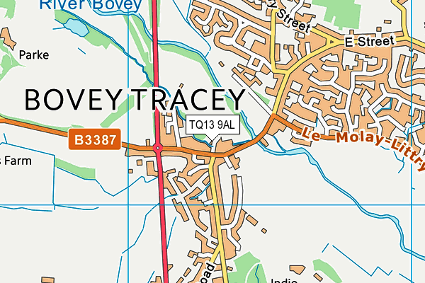 TQ13 9AL map - OS VectorMap District (Ordnance Survey) TQ13 9AL map - OS VectorMap District (Ordnance Survey)