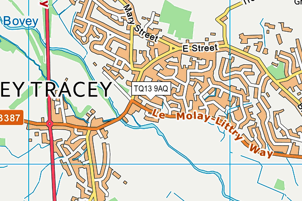 TQ13 9AQ map - OS VectorMap District (Ordnance Survey) TQ13 9AQ map - OS VectorMap District (Ordnance Survey)