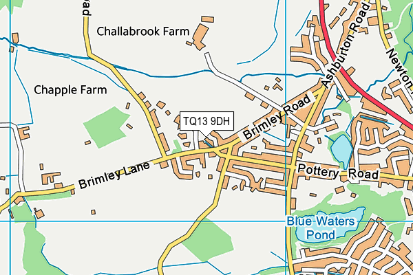 TQ13 9DH map - OS VectorMap District (Ordnance Survey) TQ13 9DH map - OS VectorMap District (Ordnance Survey)