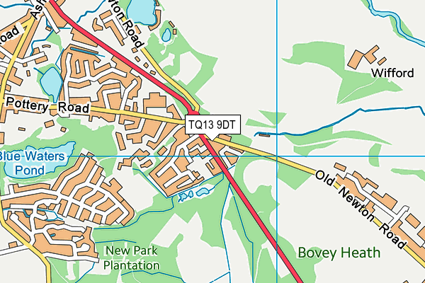 TQ13 9DT map - OS VectorMap District (Ordnance Survey) TQ13 9DT map - OS VectorMap District (Ordnance Survey)