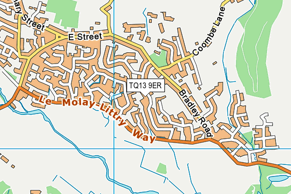 TQ13 9ER map - OS VectorMap District (Ordnance Survey) TQ13 9ER map - OS VectorMap District (Ordnance Survey)