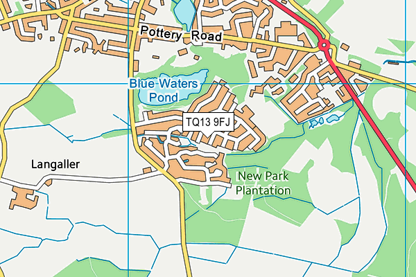 TQ13 9FJ map - OS VectorMap District (Ordnance Survey) TQ13 9FJ map - OS VectorMap District (Ordnance Survey)