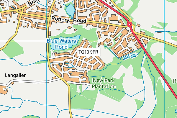 TQ13 9FR map - OS VectorMap District (Ordnance Survey) TQ13 9FR map - OS VectorMap District (Ordnance Survey)
