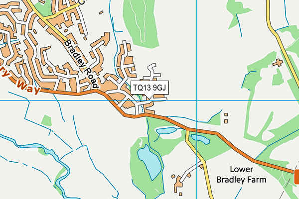 TQ13 9GJ map - OS VectorMap District (Ordnance Survey) TQ13 9GJ map - OS VectorMap District (Ordnance Survey)