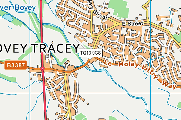 TQ13 9GS map - OS VectorMap District (Ordnance Survey) TQ13 9GS map - OS VectorMap District (Ordnance Survey)
