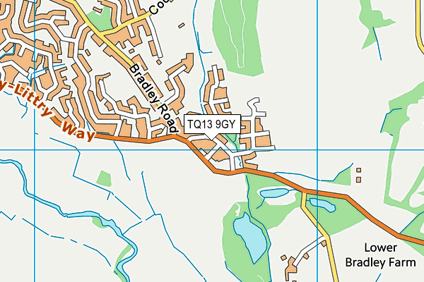 TQ13 9GY map - OS VectorMap District (Ordnance Survey) TQ13 9GY map - OS VectorMap District (Ordnance Survey)