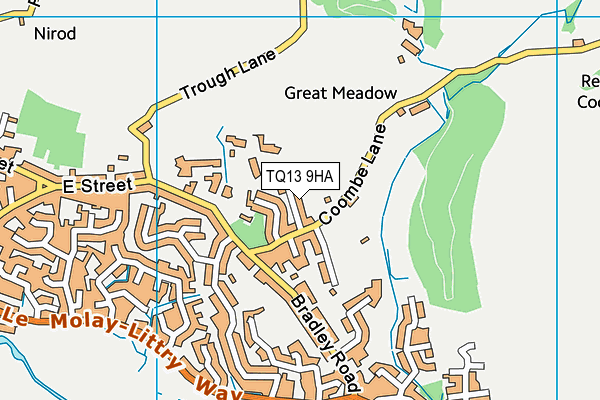 TQ13 9HA map - OS VectorMap District (Ordnance Survey) TQ13 9HA map - OS VectorMap District (Ordnance Survey)