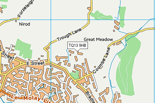 TQ13 9HB map - OS VectorMap District (Ordnance Survey) TQ13 9HB map - OS VectorMap District (Ordnance Survey)
