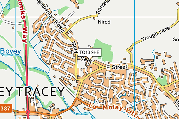 TQ13 9HE map - OS VectorMap District (Ordnance Survey) TQ13 9HE map - OS VectorMap District (Ordnance Survey)