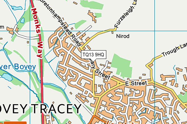 TQ13 9HQ map - OS VectorMap District (Ordnance Survey) TQ13 9HQ map - OS VectorMap District (Ordnance Survey)