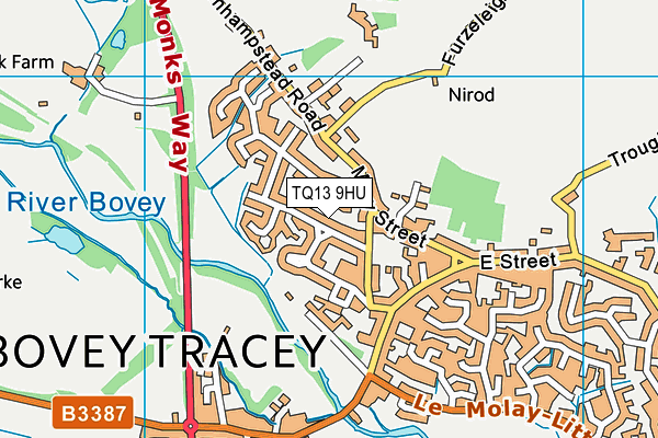 TQ13 9HU map - OS VectorMap District (Ordnance Survey)