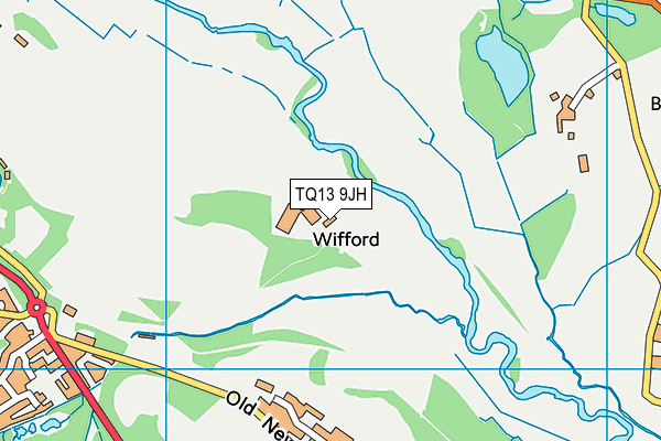 TQ13 9JH map - OS VectorMap District (Ordnance Survey)