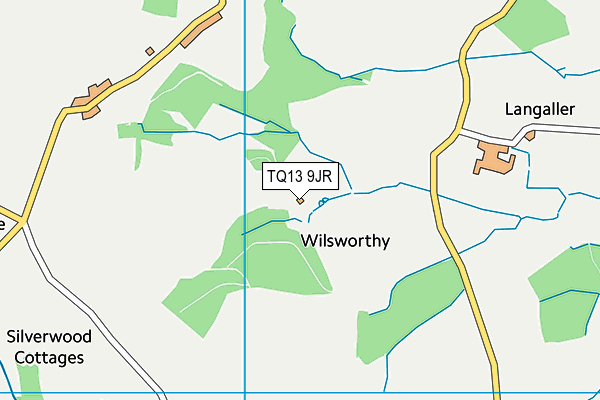 TQ13 9JR map - OS VectorMap District (Ordnance Survey) TQ13 9JR map - OS VectorMap District (Ordnance Survey)