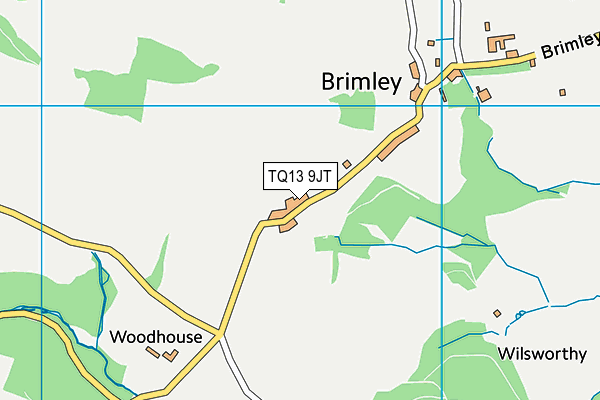 TQ13 9JT map - OS VectorMap District (Ordnance Survey) TQ13 9JT map - OS VectorMap District (Ordnance Survey)
