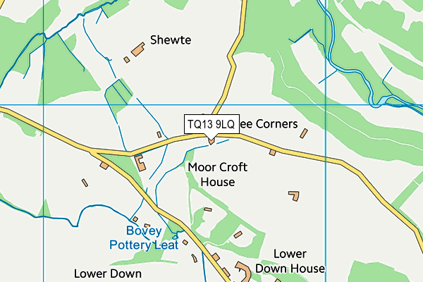 TQ13 9LQ map - OS VectorMap District (Ordnance Survey) TQ13 9LQ map - OS VectorMap District (Ordnance Survey)