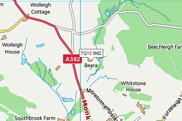 TQ13 9ND map - OS VectorMap District (Ordnance Survey) TQ13 9ND map - OS VectorMap District (Ordnance Survey)
