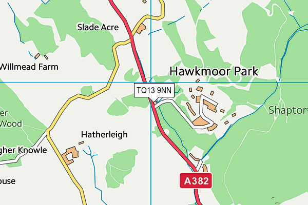 TQ13 9NN map - OS VectorMap District (Ordnance Survey) TQ13 9NN map - OS VectorMap District (Ordnance Survey)