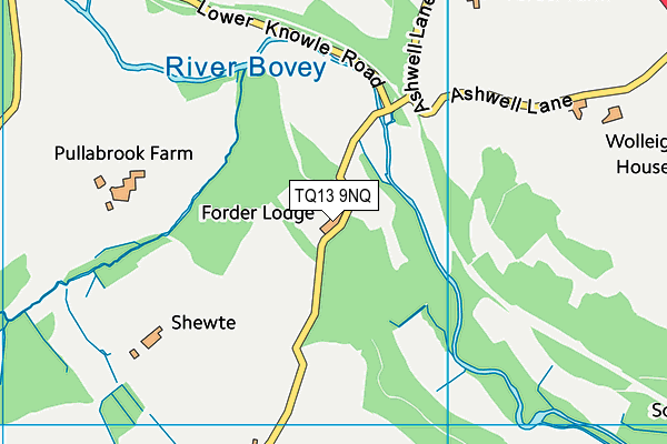 TQ13 9NQ map - OS VectorMap District (Ordnance Survey)